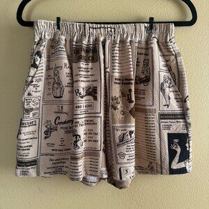 Fashion Brand Company Yellow Pages Linen Shorts